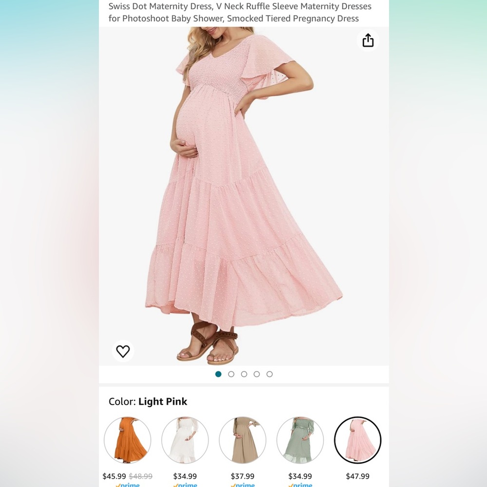 Pink Maternity Dress XL